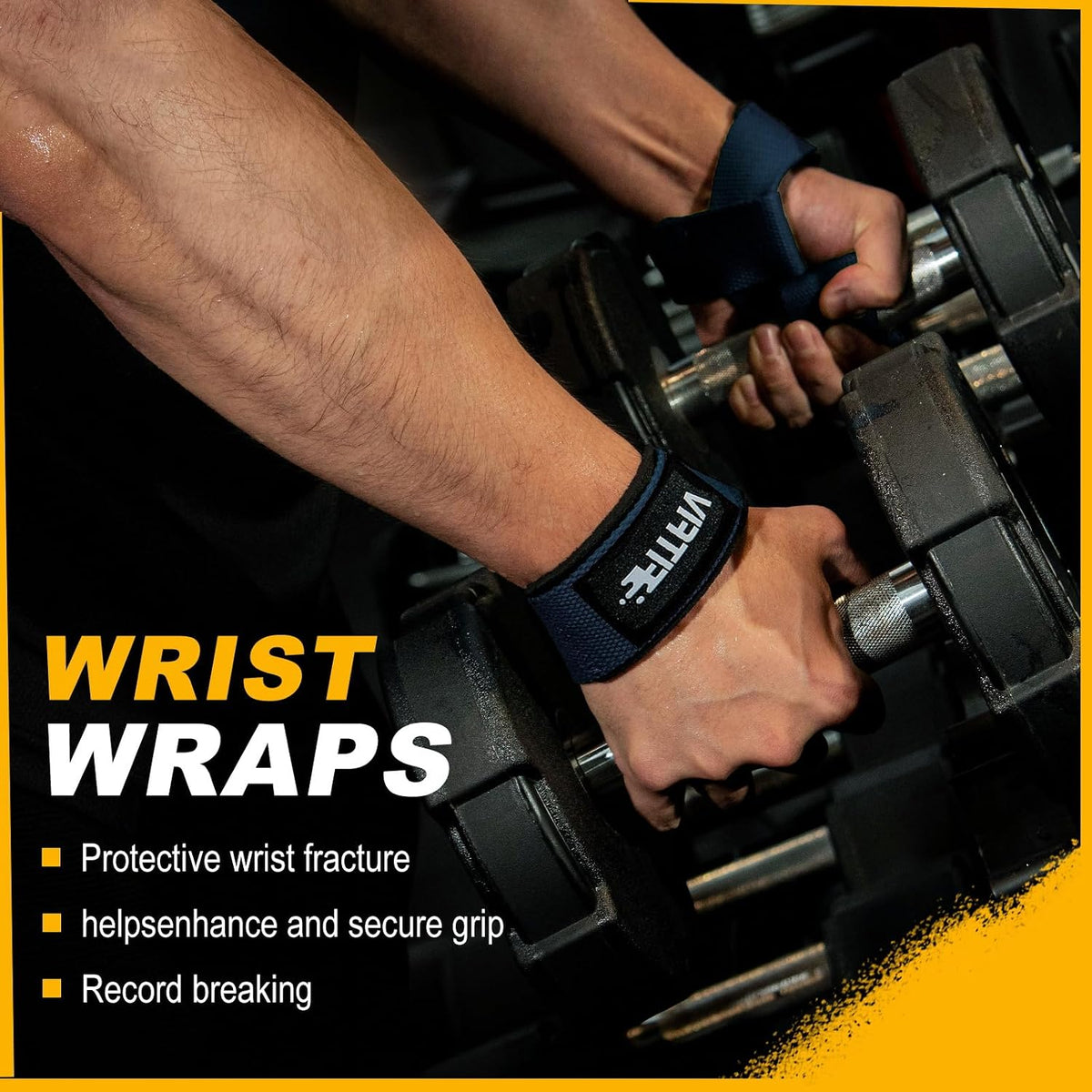 Lifting Straps for Weightlifting, Padded Wrist Straps for Gym