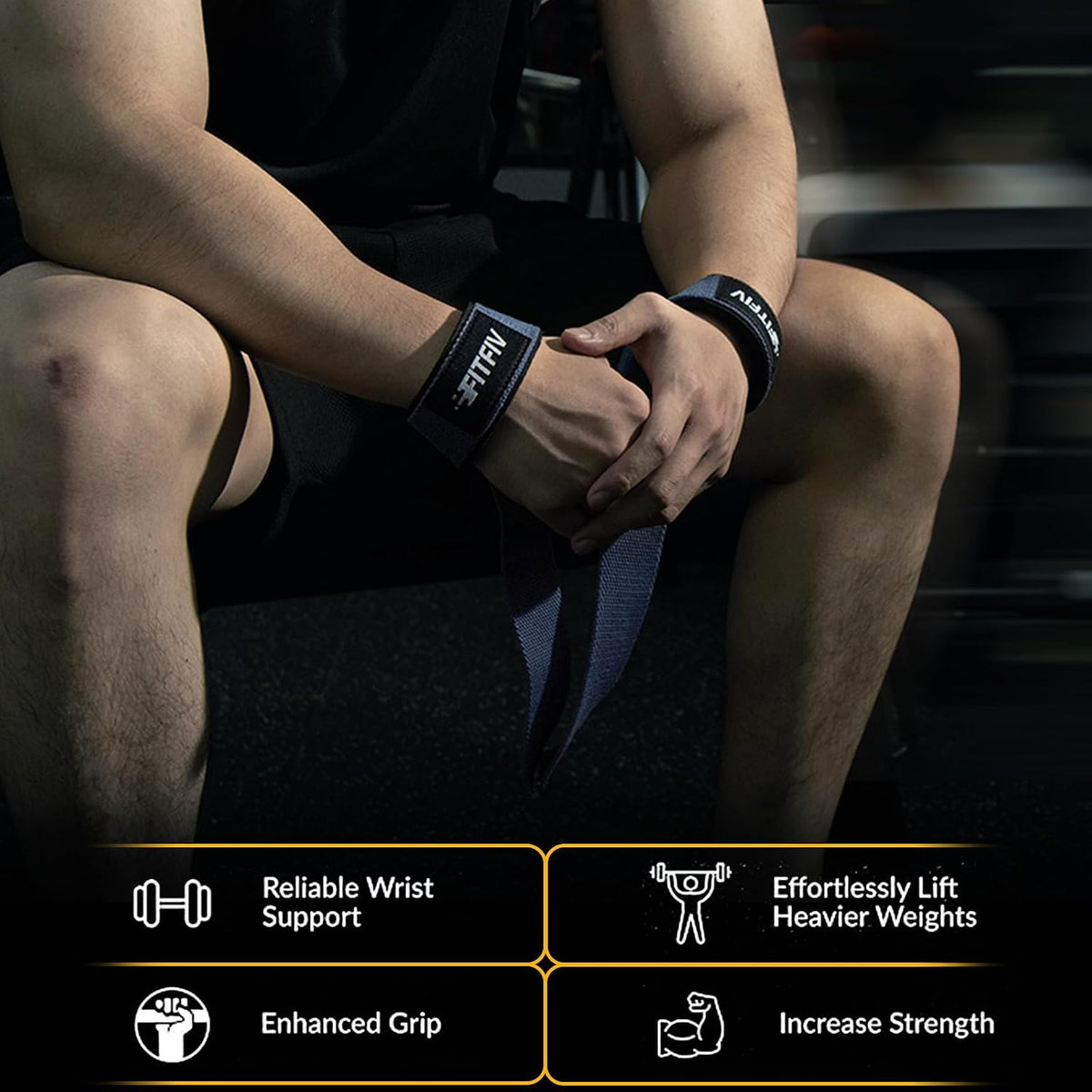 Lifting Straps for Weightlifting, Padded Wrist Straps for Gym