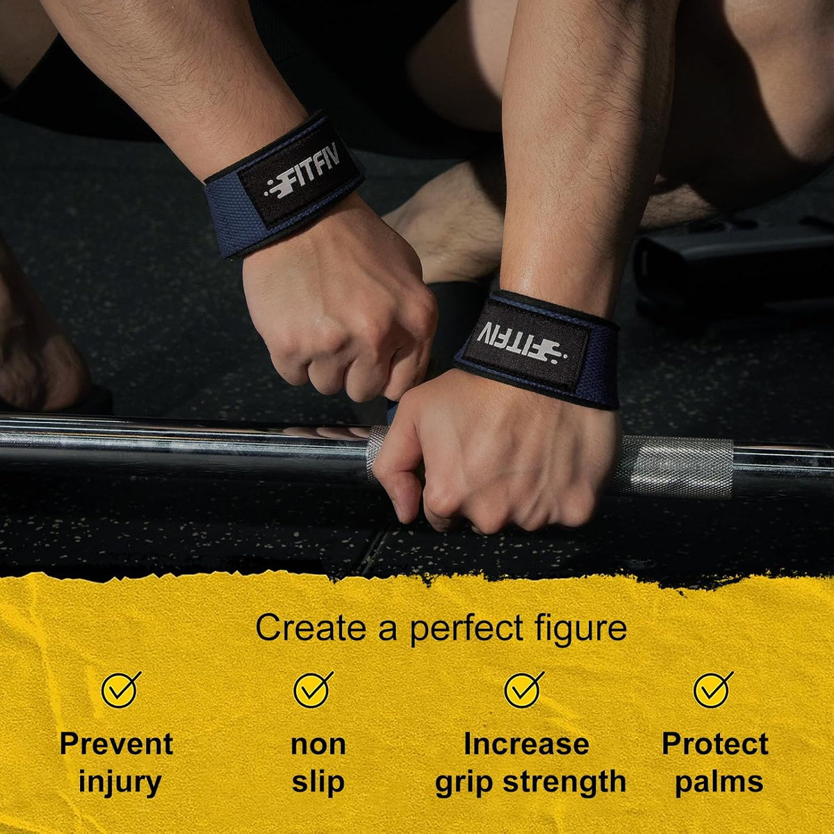Lifting Straps for Weightlifting, Padded Wrist Straps for Gym